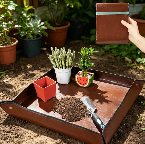69x69 cm Foldable Waterproof Easy-Clean Repotting Mat